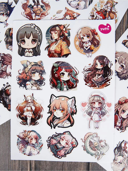 Наклейки аниме стикеры набор на телефон