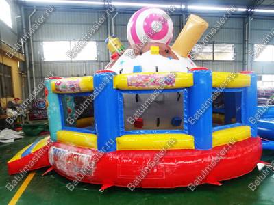 Надувной скалодром "Мороженое" 5*5*3,5 м