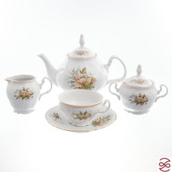 Чайный сервиз Bernadotte Зеленый цветок 6 персон 17 предметов