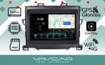 Магнитола для Toyota Alphard H20, Vellfire 2008-2014 (полочка под экраном) - Vaycar VA77-0698-2K на Android 13, 8-ядер, 2K QLED, ТОП процессор, CarPlay,4G SIM-слот
