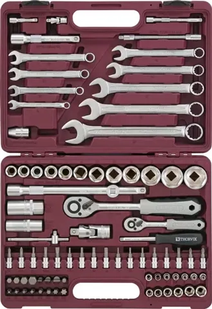 Thorvik UTS0082 Набор инструмента универсальный 1/4", 1/2"DR, 82 предмета