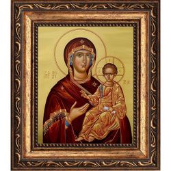 Люблинская икона Божьей Матери на холсте.