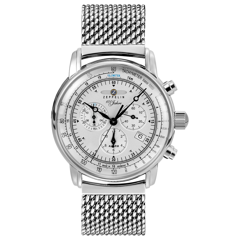 ZEPPELIN Hundred Years Collection Quartz Movement 50 meter Water Resistance Men"s Watches Watch Silver Dial