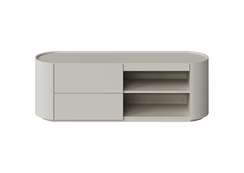 Тумба Lagom под ТВ 2 ящика 2 полки ширина 140 см (серо-бежевый)