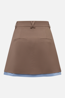 Юбка мини со вставкой