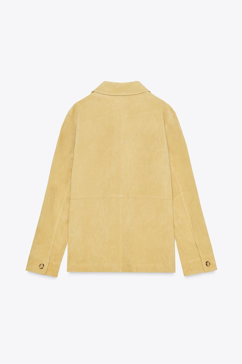 ZARA КУРТКА ИЗ 100% ЗАМШИ, ПУДРОВЫЙ