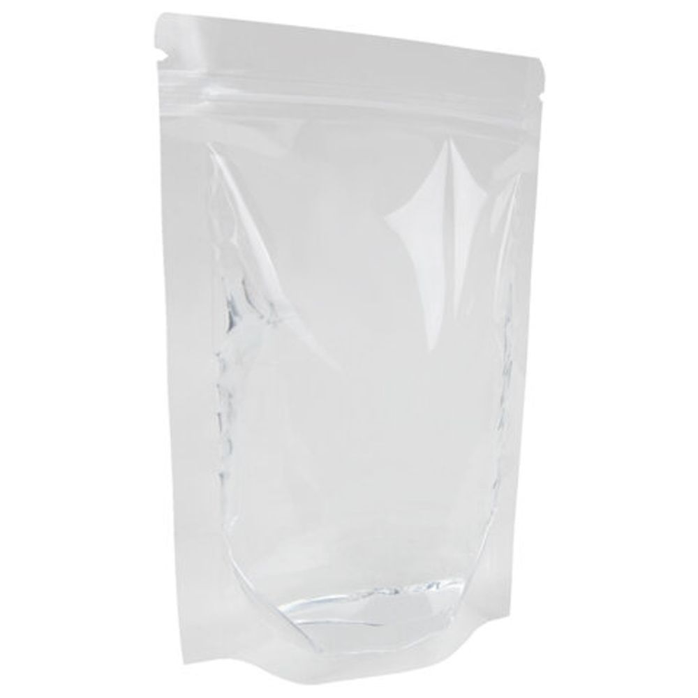 Пакеты дой-пак с замком ZIP LOCK, прозрачные, 100х150 + 30 мм, КОМПЛЕКТ 100 штук, 70 мкм, BRAUBERG, 700695