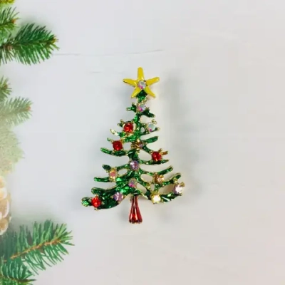 Брошь «Рождественское чудо - Ёлочка», 4,5*3см