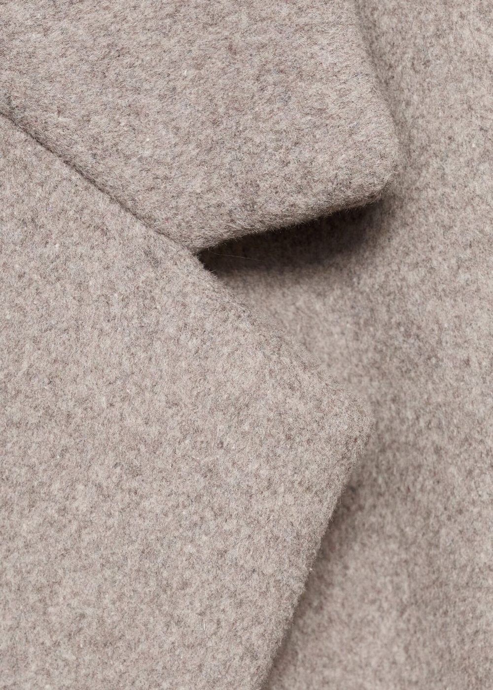 MANGO Двубортное шерстяное пальто, светло-коричневый