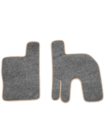 Ковры RENAULT T (автомат) (экокожа, бежевый, бежевый кант, красная вышивка)