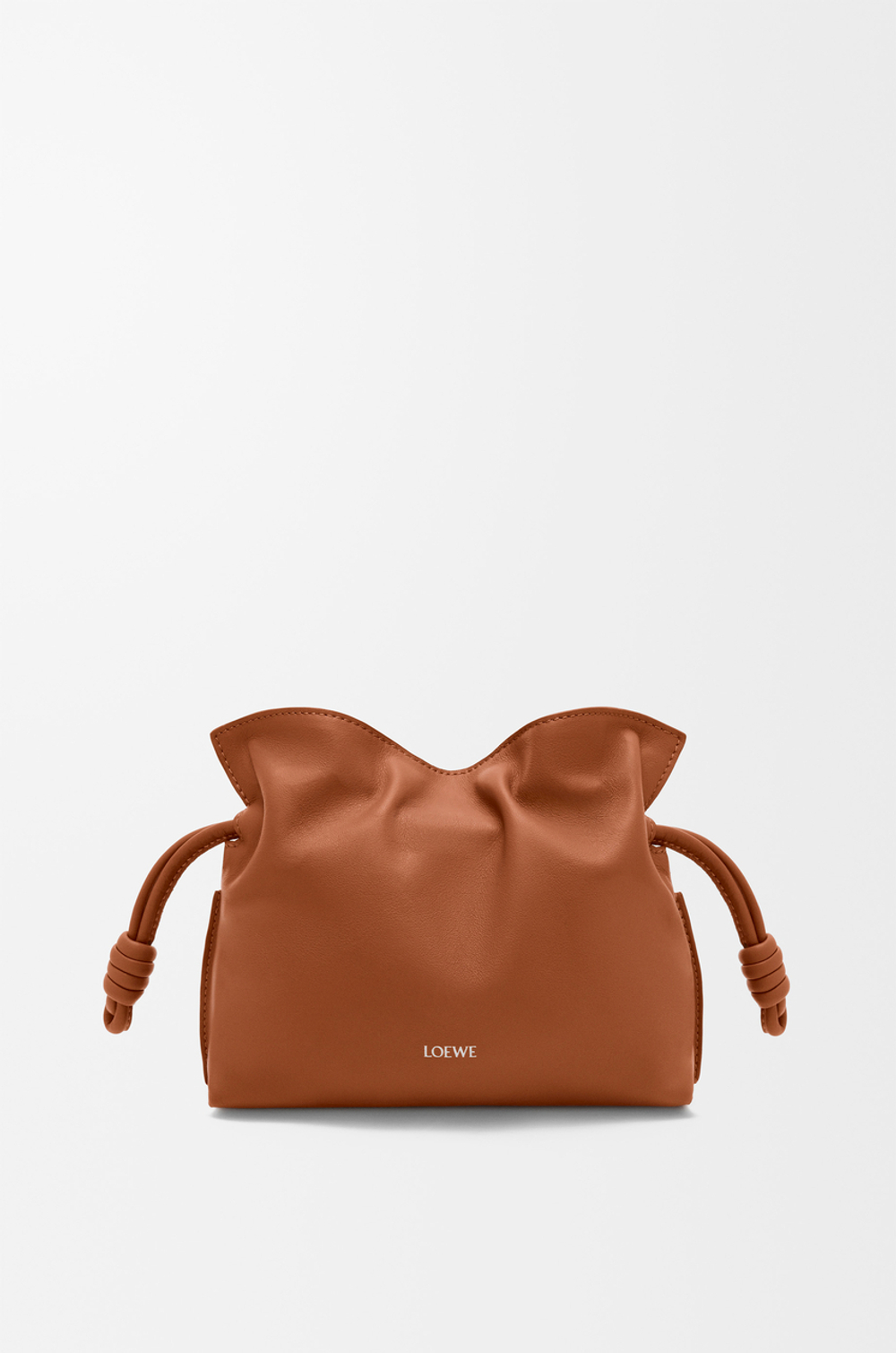 Loewe Мини-клатч Flamenco из телячьей кожи наппа, рыжевато-коричневый