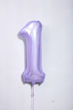 Agura Шар 40" / 102 см "Цифра 1" Сиреневый (БГ-60)