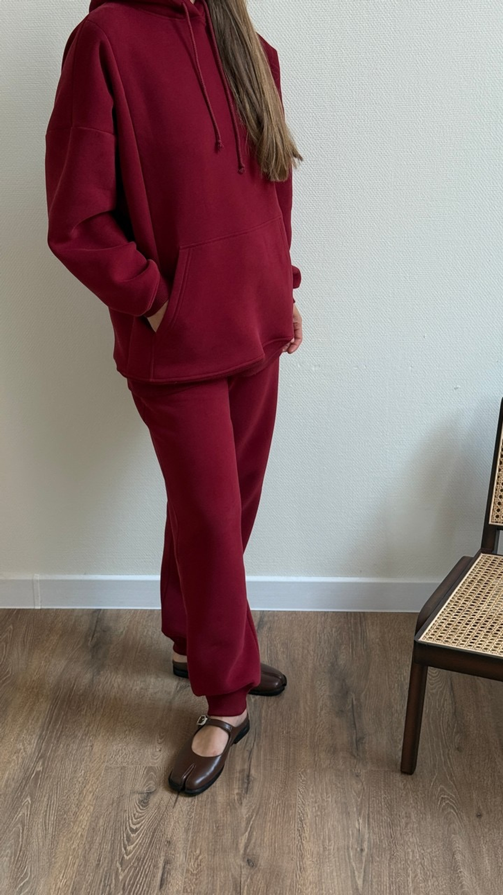 Брюки премиум утепленные, Винный