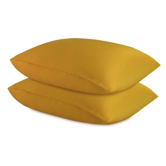 Комплект постельного белья из премиального сатина горчичного цвета из коллекции essential, 150х200 см