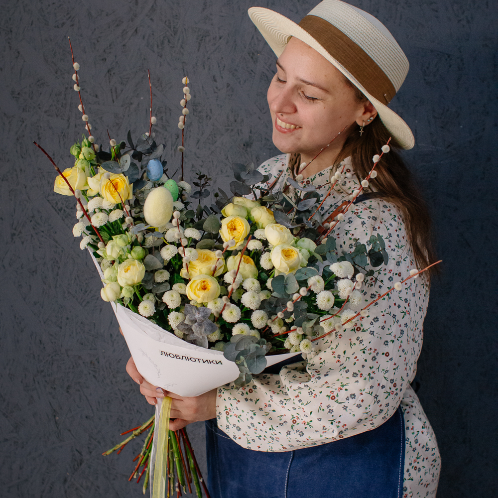 169. Светлый букет с вербой