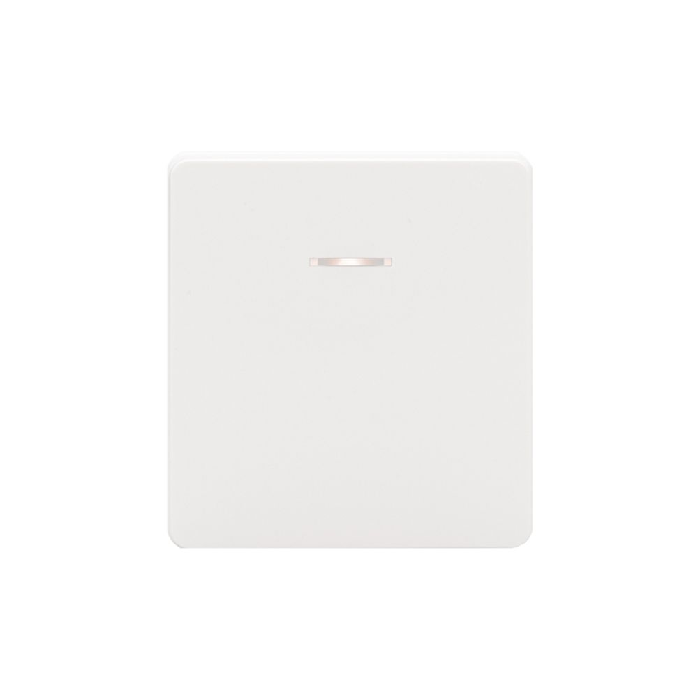 Выключатель ROUND 1 кл перекрестный (переключатель) с подсветкой 10А с/у перламутр KRANZ