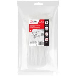 Кабельные стяжки ЭРА NO-225-319 (хомут) нейлоновая 2.5 х 115 мм белая с площадкой для маркировки 27 х 13 мм (50 шт/уп)