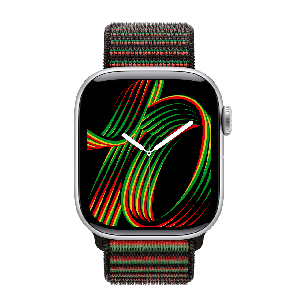 Умные часы Apple Watch Series 11 GPS, 42mm, Silver Aluminium Case with Black Unity Sport Loop