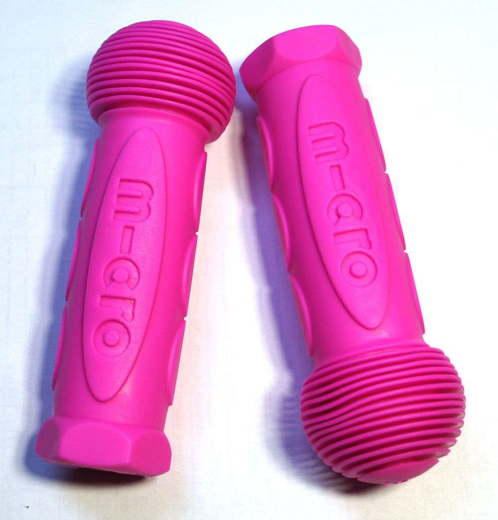 Резиновые ручки ярко-розовые