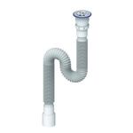 СИФОН ГОФРИРОВАННЫЙ UNICORN НЕРЖ/ВЫПУСК D40 1 1/2 800ММ D220 110323