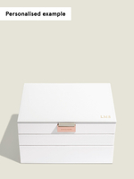 Органайзер для украшений и часов Stackers Classic Jewellery Box, 3 секции -Dove Grey & Rose (Navy Blue / темно-синий / Navy Blue / Органайзер с крышкой)