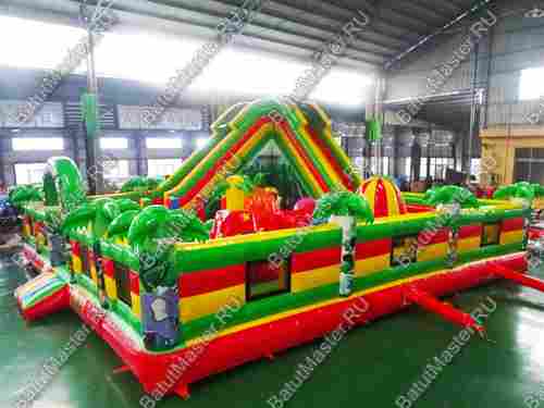 Коммерческий надувной батут "Джунгли" 10*10*5 м