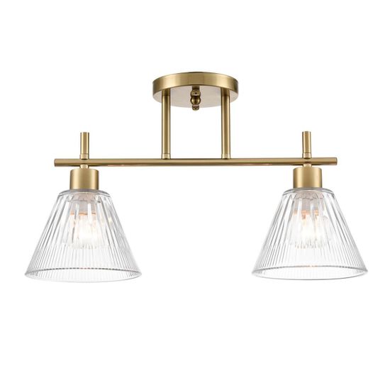 8188/2C COMFI LN25 190 латунь/прозрачный, металл/стекло Потолочный светильник E14 2*40W 220V VIVIAN