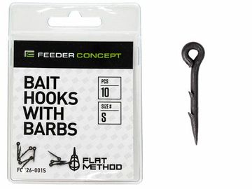 Шипы для бойлов/приманок Feeder Concept Flat Method BAIT HOOKS WITH BARBS р,003L 10шт.