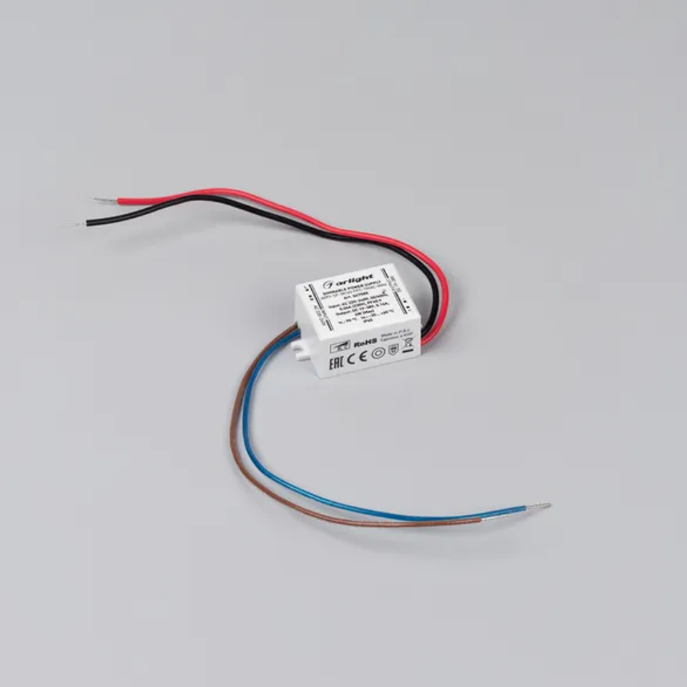 Блок питания ARPJ-SP-38160-PFC-TRIAC-MINI (6W, 19-38V, 160mA) (Arlight, IP65 Пластик, 5 лет) 047585