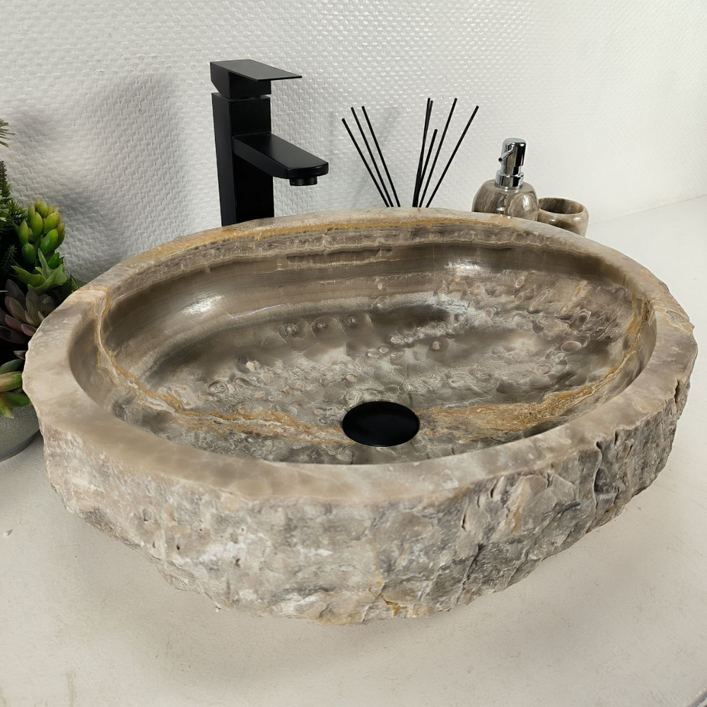 Раковина из оникса Erozy Grey EO-64610 52*42*15 0156