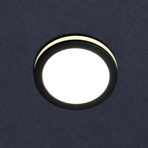 Светильник светодиодный встраиваемый круг черный GLP-DECO-R2-7BT-IP40-4-BL