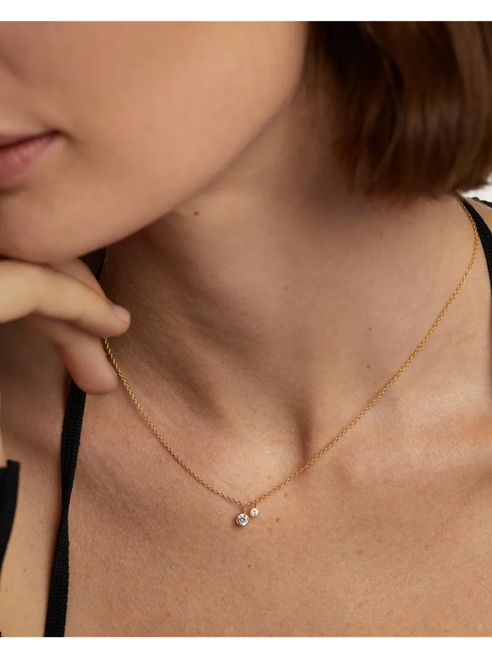 Колье Bliss серебро 925 пробы покрытое золотом