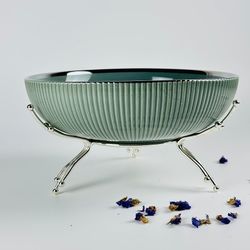 Lenardi 163-074 Фруктовница 25см на подставке MULTICOLOR в под.уп.(х8)Фарфор