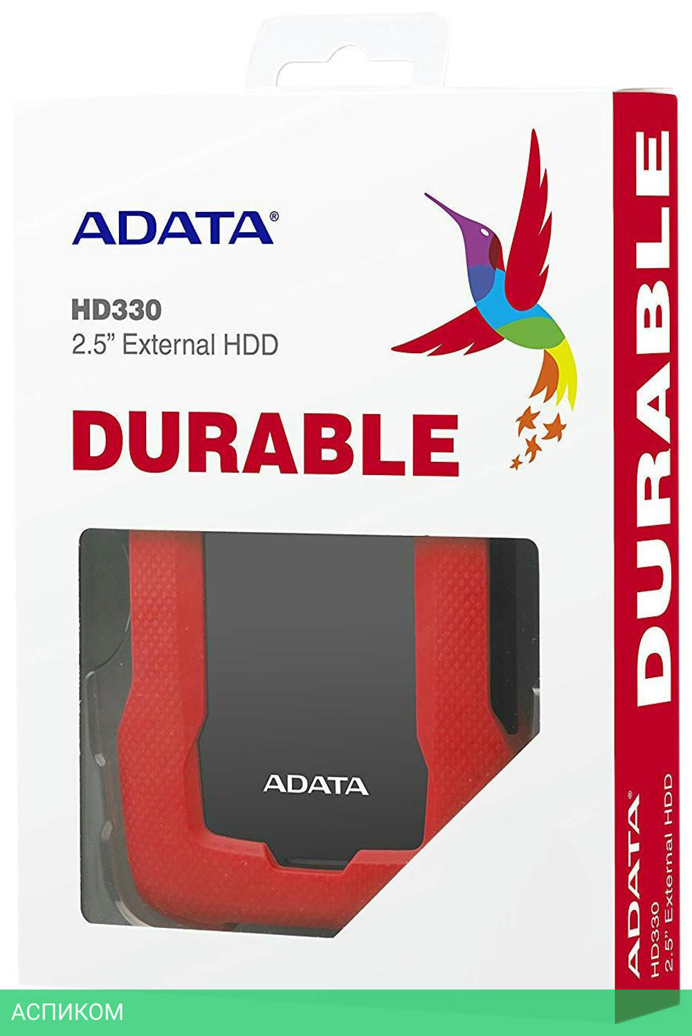 Внешний накопитель A-Data DashDrive Durable HD330 1Tb Red (AHD330-1TU31-CRD)