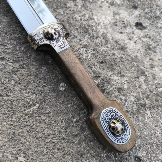 Кинжал Кавказский из стали 65х13 Орех (53см)