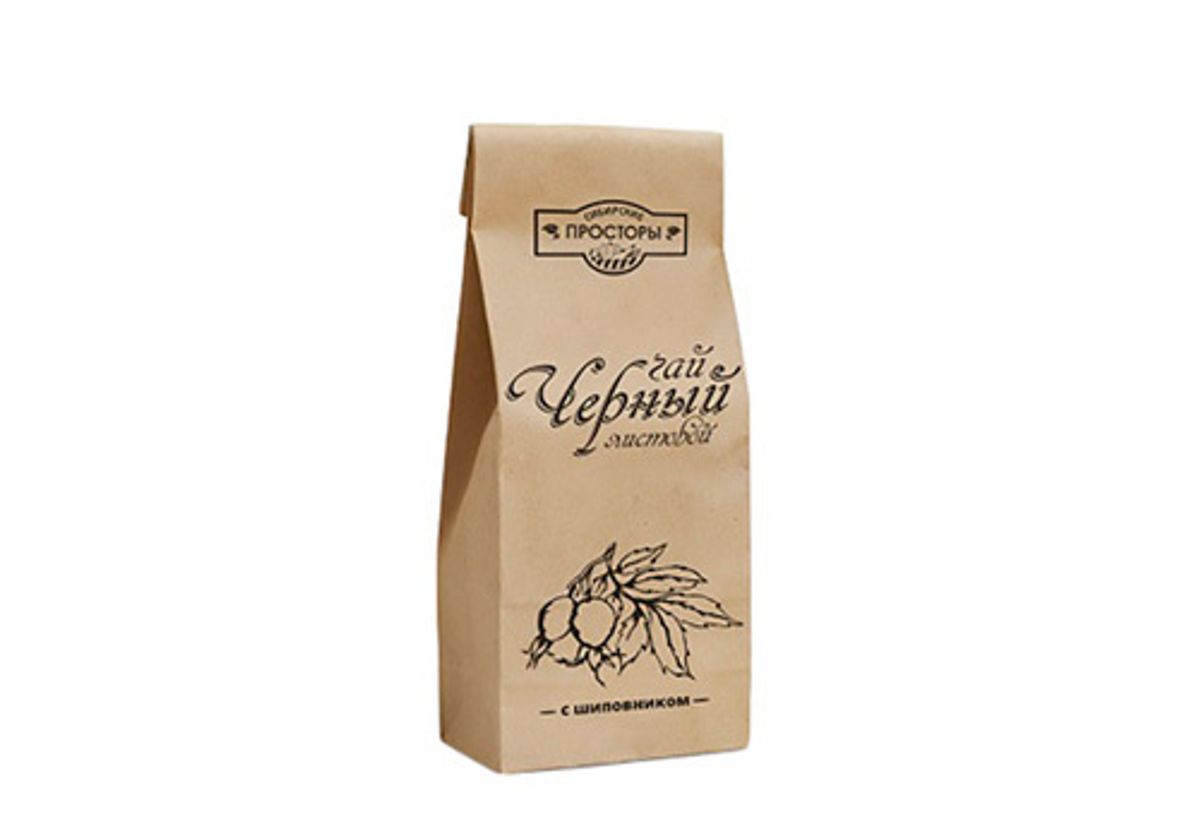 Чай черный листовой с шиповником, 70г
