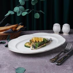 Блюдо овальное 36*27 см h2,8 см Gold Aristocrat Noble [1]