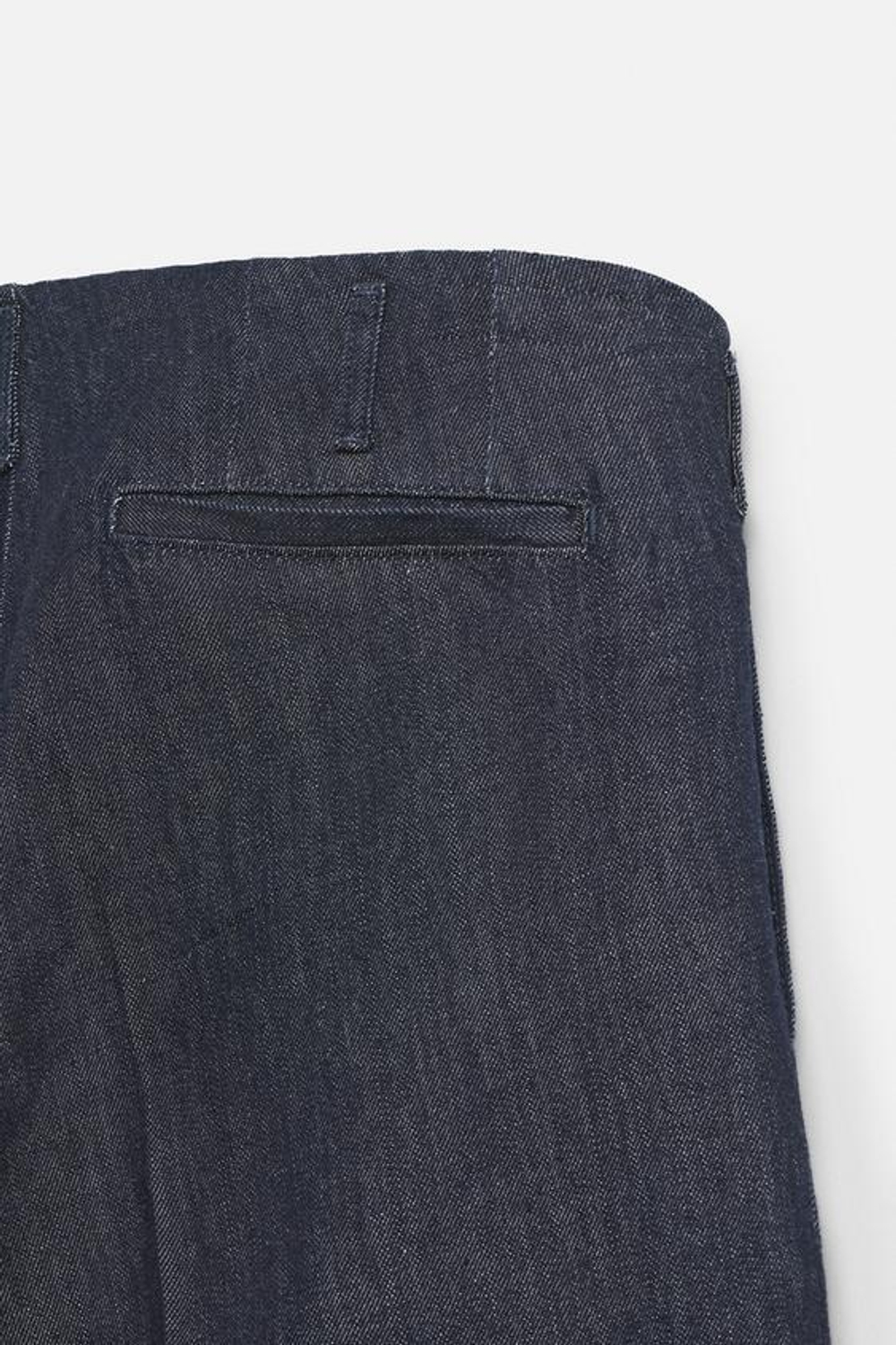 ZARA УКОРОЧЕННЫЕ ДЖИНСОВЫЕ БРЮКИ ШИРОКОГО КРОЯ, ИНДИГО