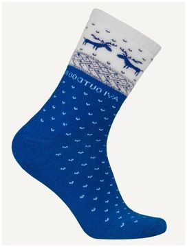 Термоноски детские детские с оленями синие NordKapp 515/2