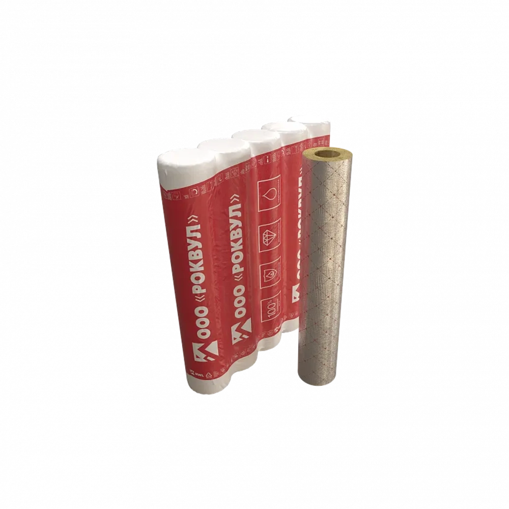 Цилиндр навивной гидрофобизированный из минеральной ваты на основе горных пород базальтовой группы RWL 150, РОКВУЛ