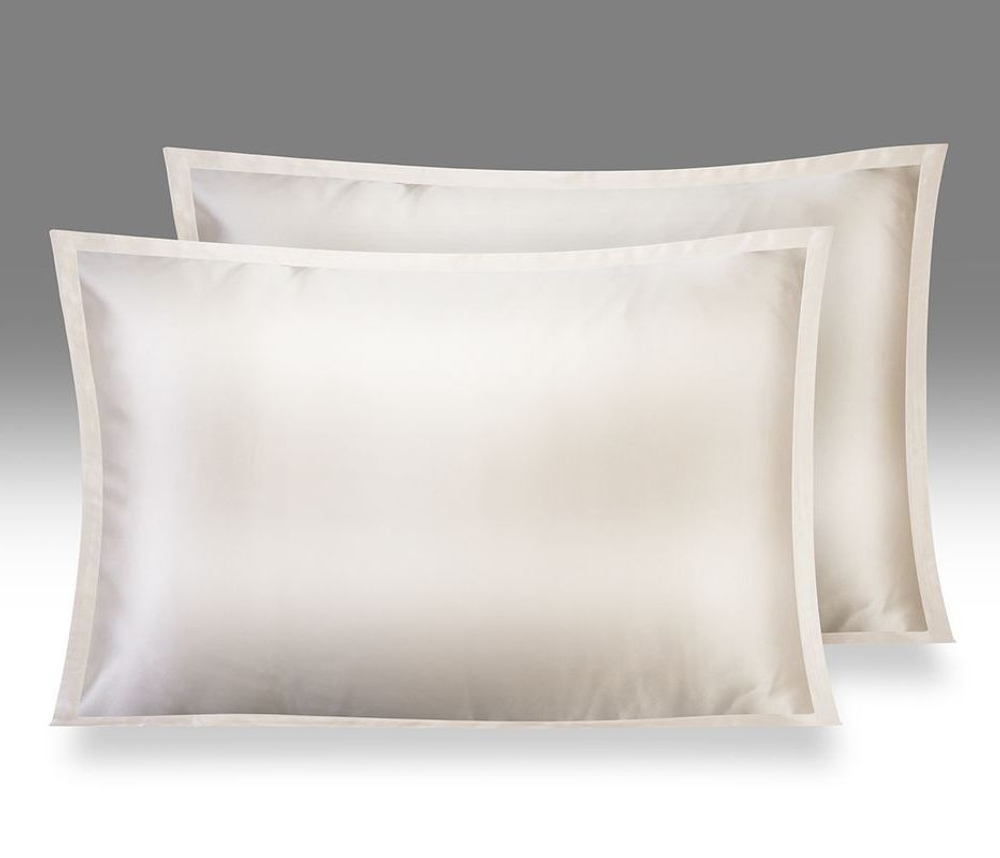 Наволочка 50x70 OnSilk Shine слоновая кость Китай