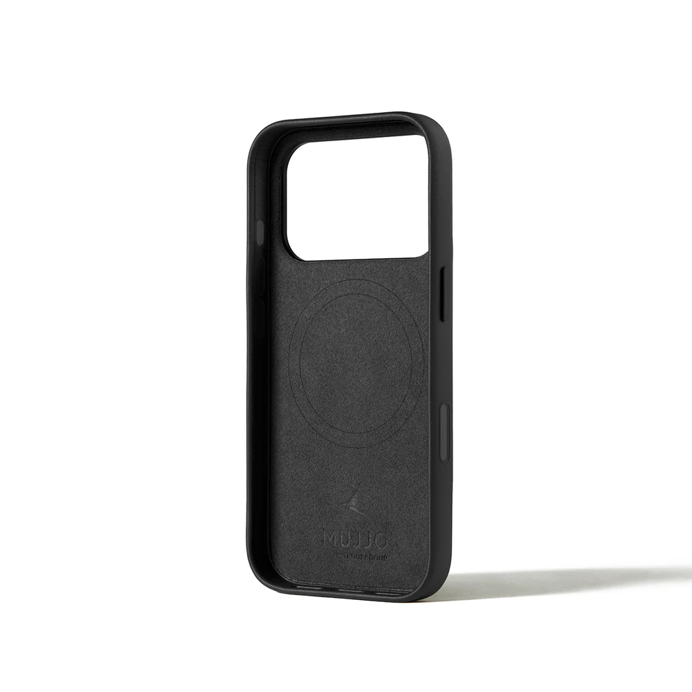 Чехол Mujjo Leather для iPhone 17 Pro черный
