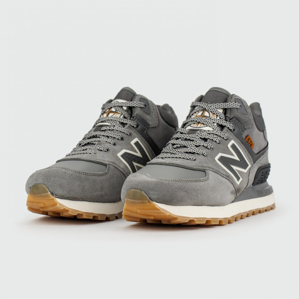 кроссовки New Balance 574 Mid Grey / White Wmns Winter