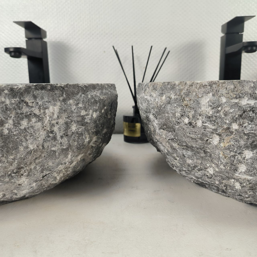 Раковина из мрамора ПАРА! Erozy Grey EM-64666 46*46*15 0185