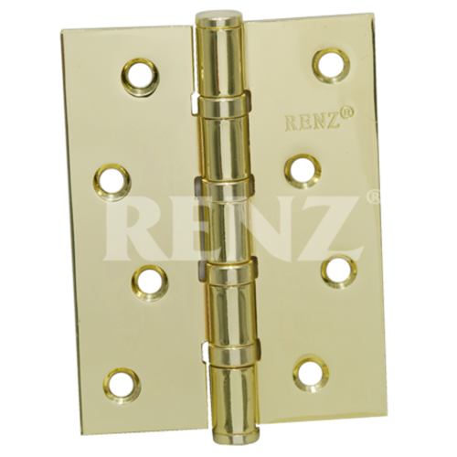 [ТОВАРА НЕТ В НАЛИЧИИ] Петля врезная Ренц 100-4BB FH, цвет латунь блестящая (гарантия - 12 месяцев)
