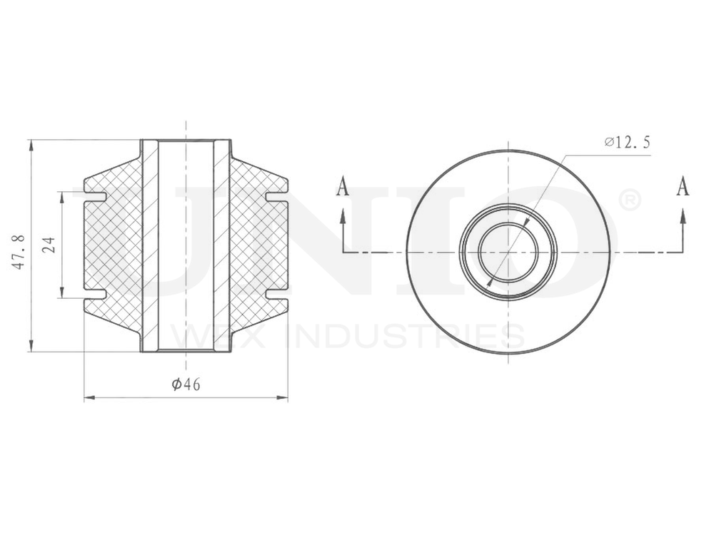 Сайлентблок заднего продольного рычага UNIO RMP-20532