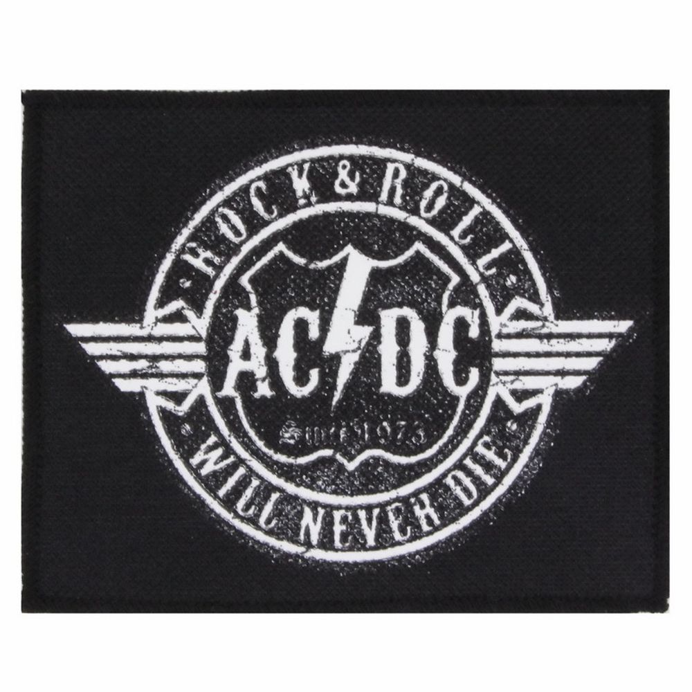 Нашивка AC/DC Rock &amp; Roll (110х90)