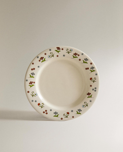 Zara Home тарелка из каменной керамики, цвет разноцветный, 19.8 см