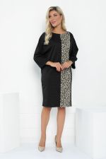 Платье Кайла (черное/лео) П12957-10М LT Collection