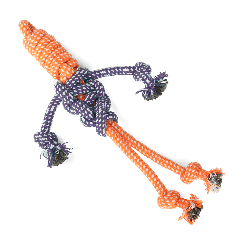 Игрушка для собак "Веревка - пляшущий человечек", оранжевая, 260мм, Triol